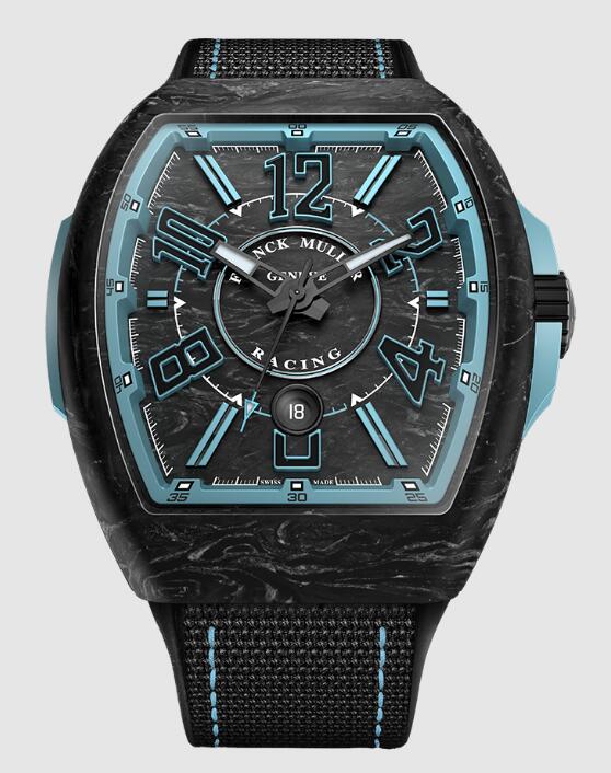 Buy Franck Muller Krypton Racing Replica Watch for sale Cheap Price V 45 SC DT RCG KRYPTON 2 CARBONE NR (BL) Blue